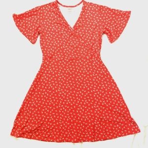 NWOT Stitch Fix Red Faux Wrap Dress